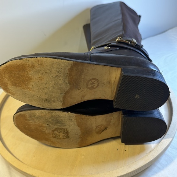 Michael Kor’s Arley Brown Leather/Nylon Riding Boots Size 6.5 - Picture 9 of 9